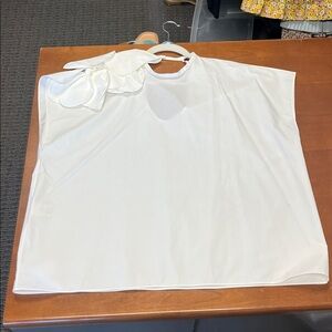 Elegant White Blouse with Bow Detail